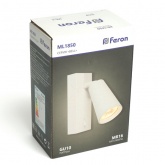 Светильник настенный Feron ML1850 35W 230V GU10 белый, алюминий, IP20 65x60x140mm