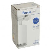 Светильник трековый Feron AL142 под лампу MR16 15W 230V GU10 однофазный белый D60*H140