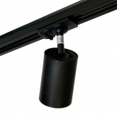 Светильник трековый Feron AL142 под лампу MR16 15W 230V GU10 однофазный черный D60*H140