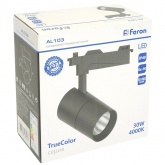 Трековый светодиодный светильник AL103 TrueColor 30W 4000K 2700Lm 35° однофазный, черный