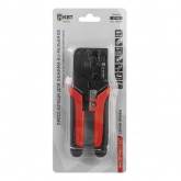 Пресс-клещи КВТ для RJ разъемов JT-05 Кримпер с 2 встроенными модулями для обжима RJ-45 RJ-12 RJ-11