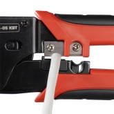 Пресс-клещи КВТ для RJ разъемов JT-05 Кримпер с 2 встроенными модулями для обжима RJ-45 RJ-12 RJ-11