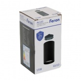 Светильник трековый Feron AL133 под лампу MR16 15W 230V GU10 IP40 однофазный, черный