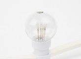 Гирлянда LED Galaxy Bulb String 10м, белый КАУЧУК, 30 ламп*6 LED ЗЕЛЕНЫЕ, влагостойкая IP65