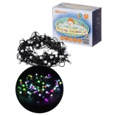 Гирлянда светодиодная TDM Шарики 100LED, 10м, многоцветн, каучук черный, посл.подключ., 250В, IP65