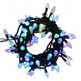 Гирлянда мультишишки 10м, черный каучук, IP65 230V 100LED, цвет RGB