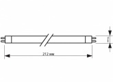 Лампа бактерицидная Philips TUV G6 T5 6W G5 L212mm специальная безозоновая