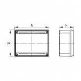 Коробка ответвительная Express DKC 150х110х70 с гладкими стенками c прозрачной крышкой IP56