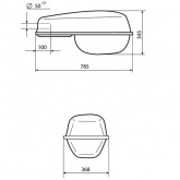 Консольный светильник Galad ЖКУ15-150-101 150 Вт Е40 IP53 со стеклом под лампу ДНАТ