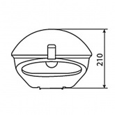 Консольный светильник ЖКУ 34 70 Вт Е27 IP65 со стеклом под лампу ДНАТ