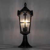 Светильник садово-парковый Замок Feron PL105 E27 150х150х440мм черное золото (на постамент 0,45м)