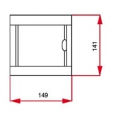 Бокс Viko встраиваемый на 4 модуля