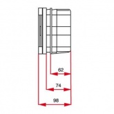 Бокс Viko встраиваемый на 4 модуля