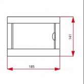 Бокс Viko встраиваемый на 6 модулей
