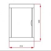 Бокс Viko встраиваемый на 36 модулей