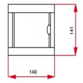 Бокс Viko встраиваемый на 2 модуля