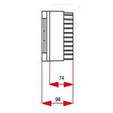 Бокс Viko встраиваемый на 2 модуля