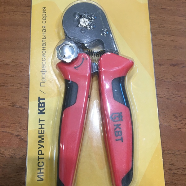 Универсальные клещи ПКВк-16у для опрессовки одинарных и двойных втулочных наконечников с торцевой матрицей