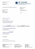 Сертификат дистрибьютора Dr.Fischer 2024