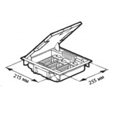 Лючок напольный Legrand 12мод. гл.75-105мм под покрытие бежевый