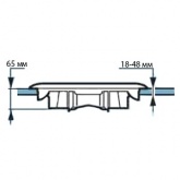 Напольный лючок Legrand 10мод. гл.65мм под покрытие серый