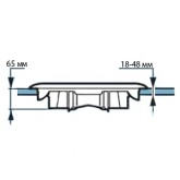 Напольный лючок Legrand 16мод. гл.65мм серый