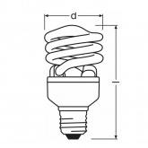 Лампа энергосберегающая Osram Micro Twist 21W/827 E27
