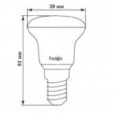Лампа светодиодная Feron LB-309 R39 3W 4000K 220V E14 3LED белый свет