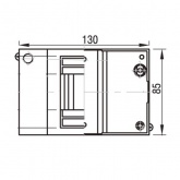 Бокс распределительный навесной Ruvinil Tyco 3-4 модуля без дверки