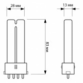 Лампа Philips MASTER PL-S 5W/827/4P 2G7 теплая
