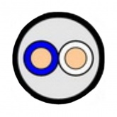 Кабель силовой Конкорд ВВГнг(А)-LS 2х1,5 медный круглый ГОСТ 31996