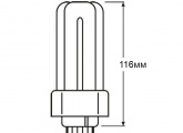 Лампа компактная люминесцентная Dulux T Plus 26W/827 GX24d-3 теплая Osram