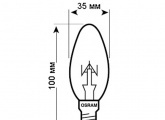 Лампа накаливания свеча Osram Classic B FR 60W E14 матовая