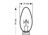 Лампа накаливания свеча Osram CLASSIC B FR 25W E27 матовая