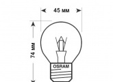 Лампа накаливания шарик Osram Classic P CL 60W E27 прозрачная