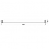 Лампа ультрафиолетовая T8 L36W/73 BLB G13 365nm 1200mm черное стекло Osram