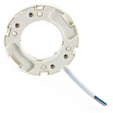 Патрон Feron LH50 GX53 230V огнеупорный белый пластик, размер 75x10mm, длина провода 150mm