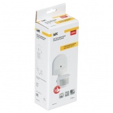 Датчик движения ИЭК ДД 008 белый макс нагрузка 1100Вт угол обзора 180град дальность 12м IP44