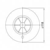Датчик движения ИЭК потолочный ДД 024 белый 1100Вт 360° 7м