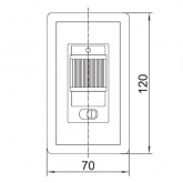 Датчик движения ИЭК в подрозетник ДД 028 белый 1200Вт 140° 9м