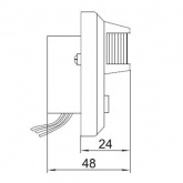 Датчик движения ИЭК в подрозетник ДД 029 белый 600Вт 120 градусов 9м