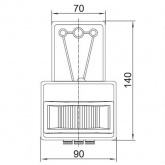 Датчик движения ИЭК ДД 017 черный макс нагрузка 1100Вт угол обзора 120град дальность 12м IP44