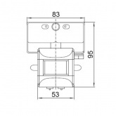 Датчик движения ИЭК ДД 019 черный макс нагрузка 1100Вт угол обзора 120град дальность 12м IP44