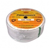 Кабель коаксиальный PROconnect SAT 703 B телевизионный медный 75 Ом белый [бухта 100м]