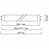 Люминесцентная линейная лампа T8 F 30W 2300K Foodstar Bread G13 для хлебобулочных изделий 900mm
