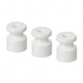 Изолятор для ретро провода TDM пластиковый белый [упак.10 шт]