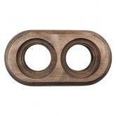 Рамка 2-местная Bironi для монтажа с декоративной трубой старое дерево