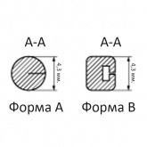 Наконечник медный КВТ луженый штифтовой НШП-10,0 под опрессовку