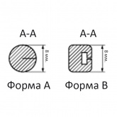 Наконечник медный КВТ луженый штифтовой НШП-35,0 под опрессовку