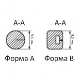 Наконечник медный КВТ луженый штифтовой НШП-50,0 под опрессовку